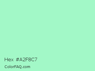 Hex #a2f8c7 Color Image