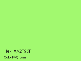 Hex #a2f96f Color Image
