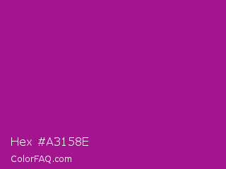 Hex #a3158e Color Image