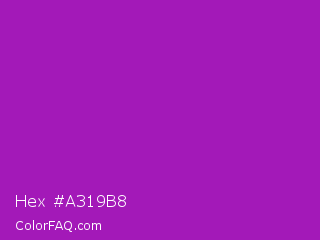 Hex #a319b8 Color Image