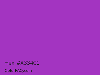 Hex #a334c1 Color Image