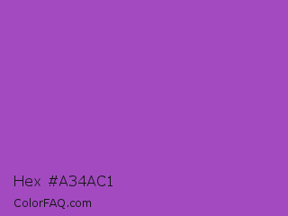 Hex #a34ac1 Color Image