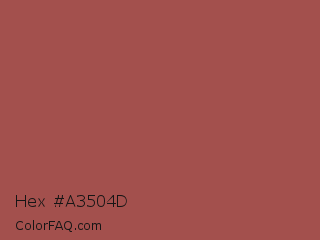 Hex #a3504d Color Image