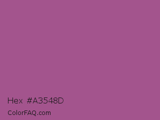Hex #a3548d Color Image