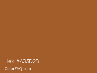 Hex #a35d2b Color Image