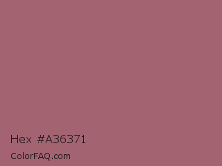 Hex #a36371 Color Image