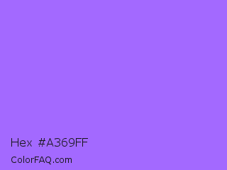 Hex #a369ff Color Image