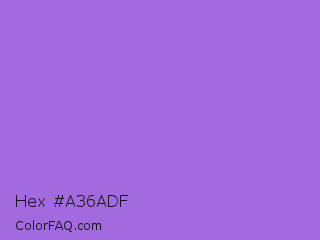 Hex #a36adf Color Image