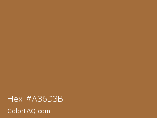 Hex #a36d3b Color Image