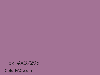 Hex #a37295 Color Image