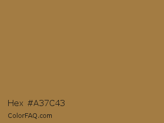 Hex #a37c43 Color Image