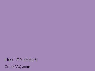 Hex #a388b9 Color Image