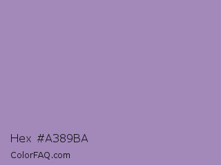 Hex #a389ba Color Image