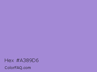 Hex #a389d6 Color Image