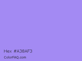 Hex #a38af3 Color Image