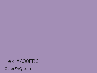Hex #a38eb6 Color Image