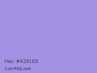 Hex #a391e6 Color Image