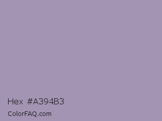 Hex #a394b3 Color Image