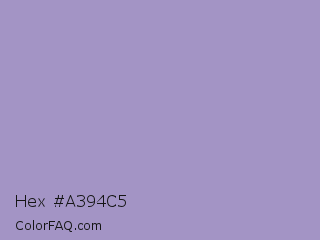 Hex #a394c5 Color Image