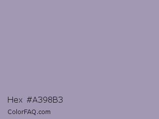 Hex #a398b3 Color Image