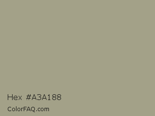 Hex #a3a188 Color Image