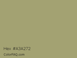 Hex #a3a272 Color Image