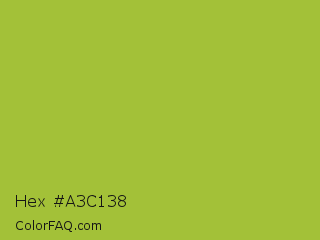 Hex #a3c138 Color Image