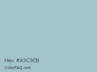 Hex #a3c3cb Color Image