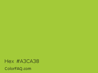 Hex #a3ca38 Color Image