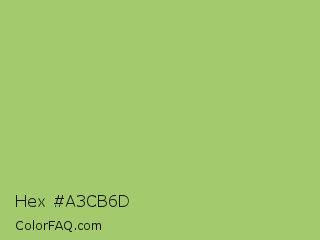 Hex #a3cb6d Color Image