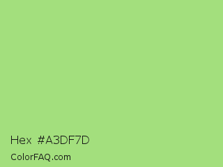 Hex #a3df7d Color Image