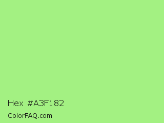 Hex #a3f182 Color Image