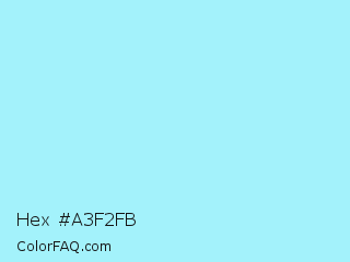 Hex #a3f2fb Color Image
