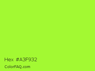 Hex #a3f932 Color Image