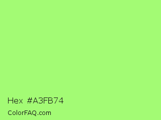 Hex #a3fb74 Color Image