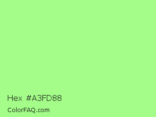 Hex #a3fd88 Color Image