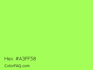 Hex #a3ff58 Color Image