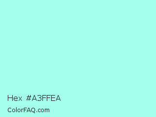 Hex #a3ffea Color Image