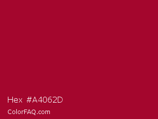 Hex #a4062d Color Image