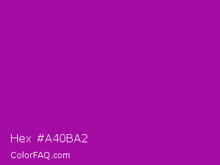 Hex #a40ba2 Color Image