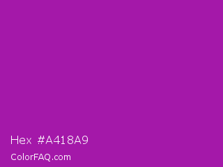 Hex #a418a9 Color Image