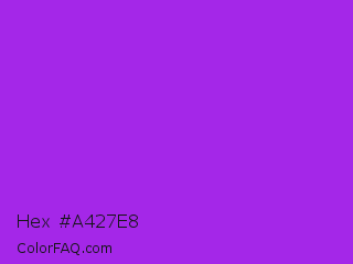 Hex #a427e8 Color Image