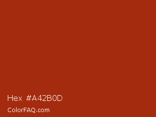 Hex #a42b0d Color Image