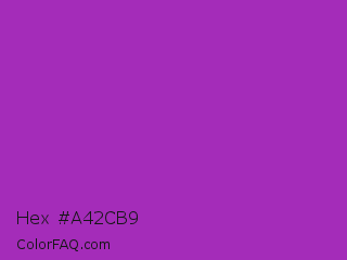 Hex #a42cb9 Color Image