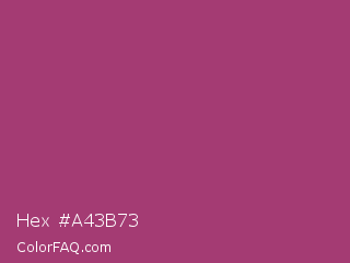 Hex #a43b73 Color Image