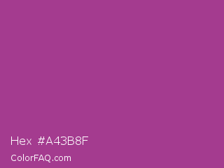 Hex #a43b8f Color Image