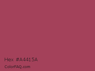 Hex #a4415a Color Image