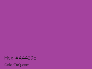 Hex #a4429e Color Image