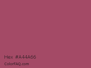 Hex #a44a66 Color Image