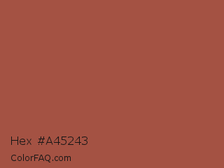 Hex #a45243 Color Image